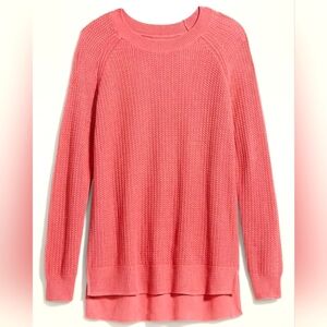 Old Navy Textured Crew Neck Sweater, Womens Medium, Gooseberry Red Color